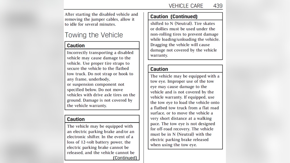 How To Put Cadillac Escalade In Neutral With Dead Battery