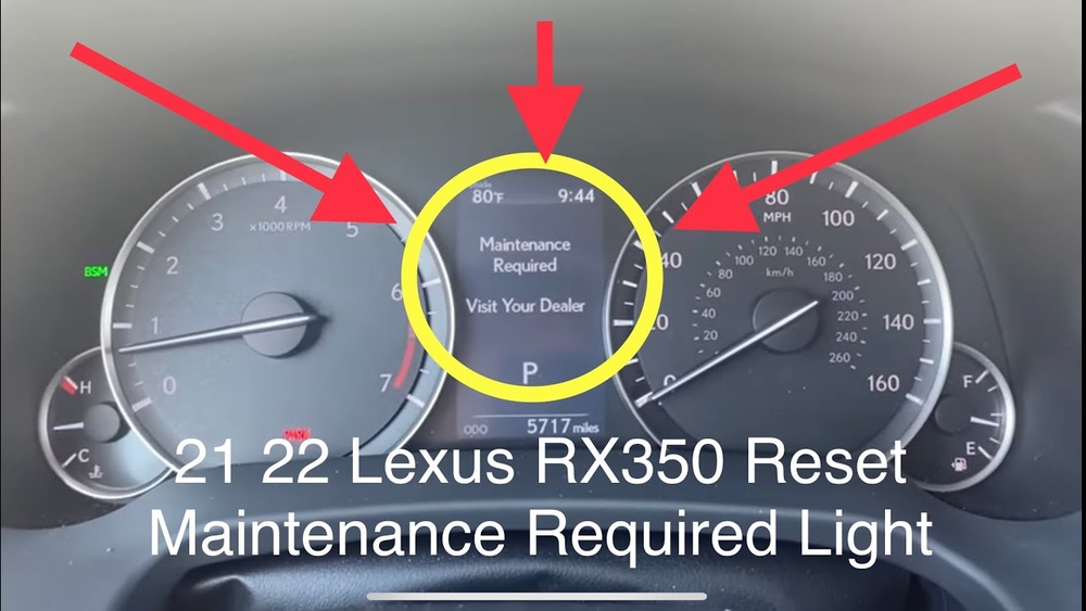 How To Reset Maintenance Light On Lexus Rx 350